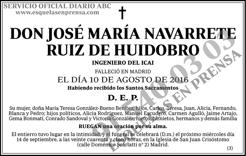José María Navarrete Ruiz de Huidobro